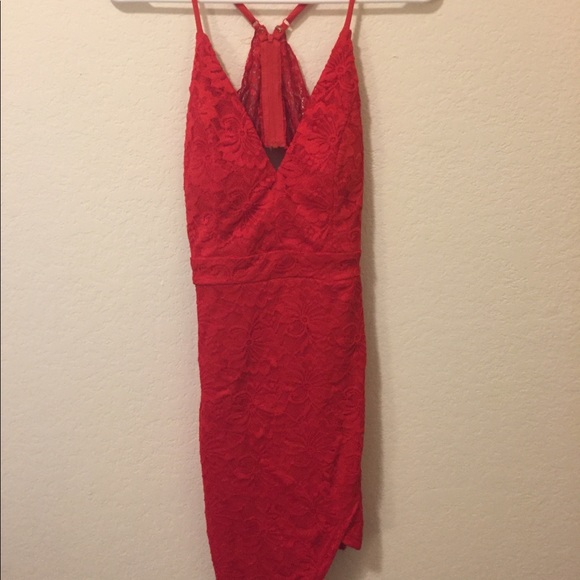 NWT red lace LOVE CULTURE dress - Picture 2 of 3
